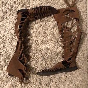 Free People Suede Sun Seeker Gladiator Sandals